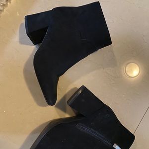 Zara black suede booties size 35